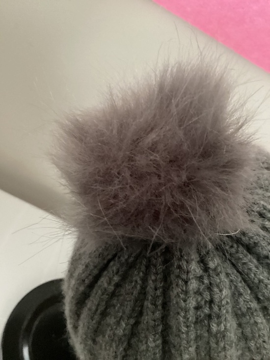 100% cashmere pom pom beanie hat main image 2